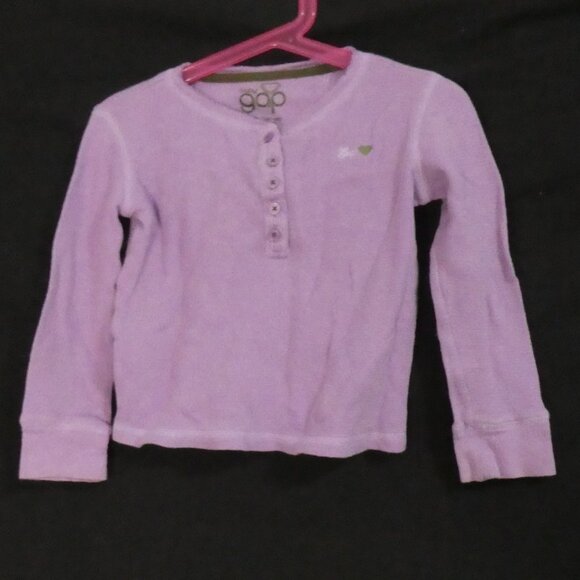 Y2K - BABY GAP - Toddler | 3 years | Lilac Long Sleeve Henley Top for Toddlers - Picture 1 of 15